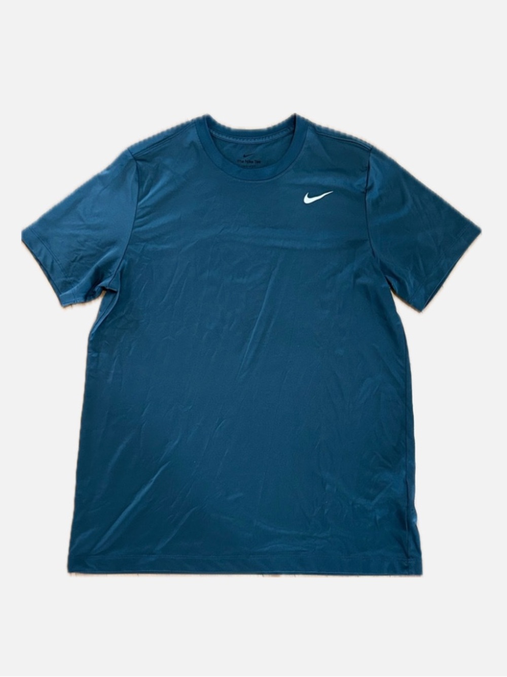 Nike Short Sleeve Dri-FIT Tee in Deep Teal with White Swoosh